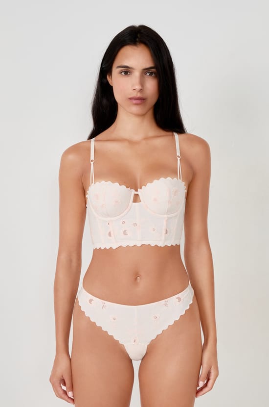 Strapless Bra with Embroidery;${refinementColor}