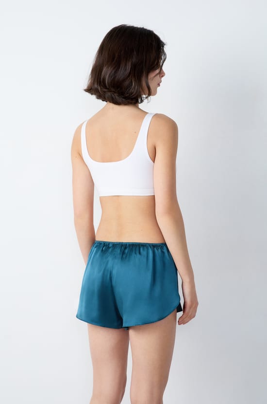 Short de pyjama en soie;${refinementColor}