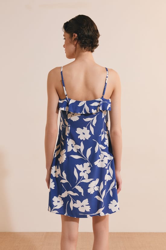 Robe courte &agrave; bretelles avec motifs;${refinementColor}