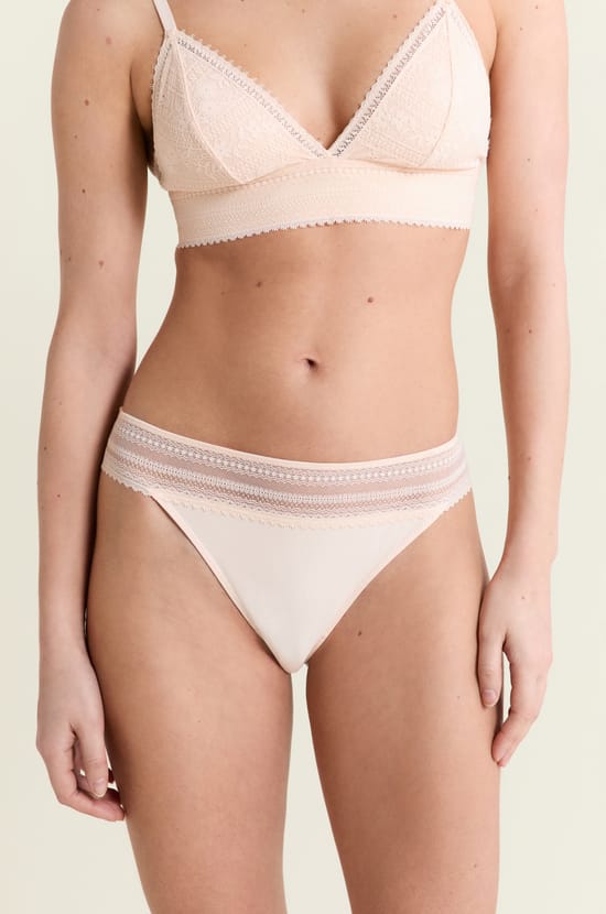 Lace and Microfiber Brief;${refinementColor}