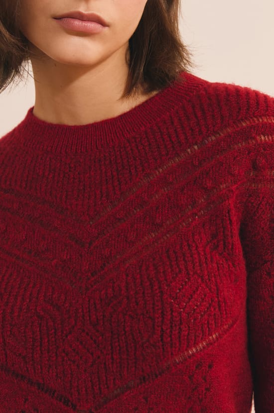 Pull manches longues en maille;${refinementColor}