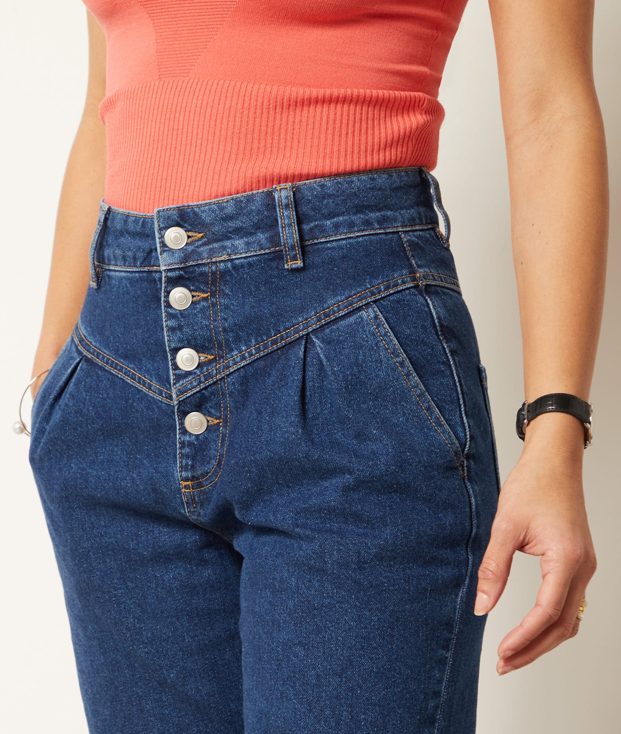 Carrot Cut Jeans DALOON BLEU ROYAL ETAM