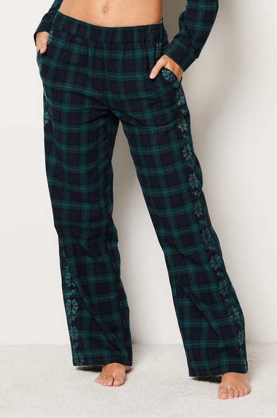 Striped Cotton Pyjama Trousers;${refinementColor}