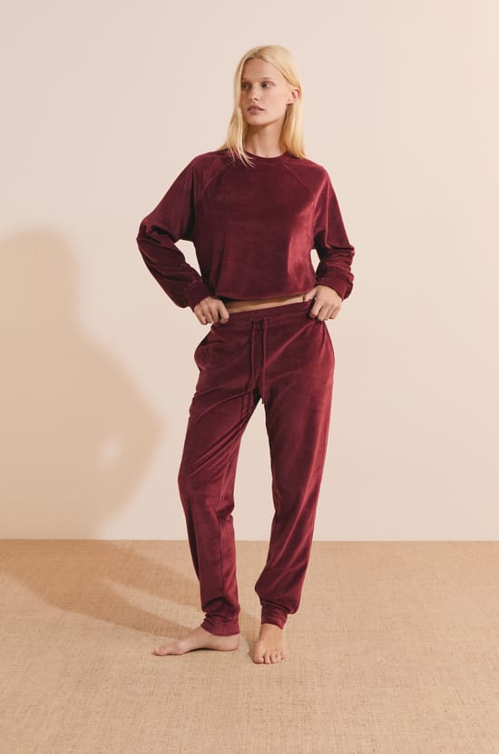 Sweatshirt de pyjama c&ocirc;tel&eacute;;${refinementColor}