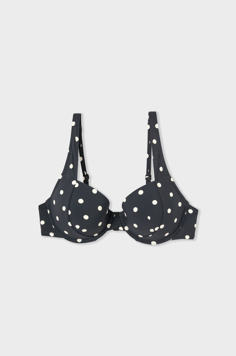 Lightly Lined Balconette Bikini Top with Polka Dots;${refinementColor}