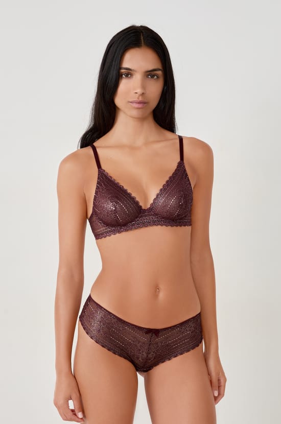 Lace Boyshort with Iridescent Effect;${refinementColor}