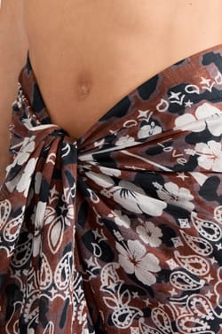 Cotton printed pareo;${refinementColor}