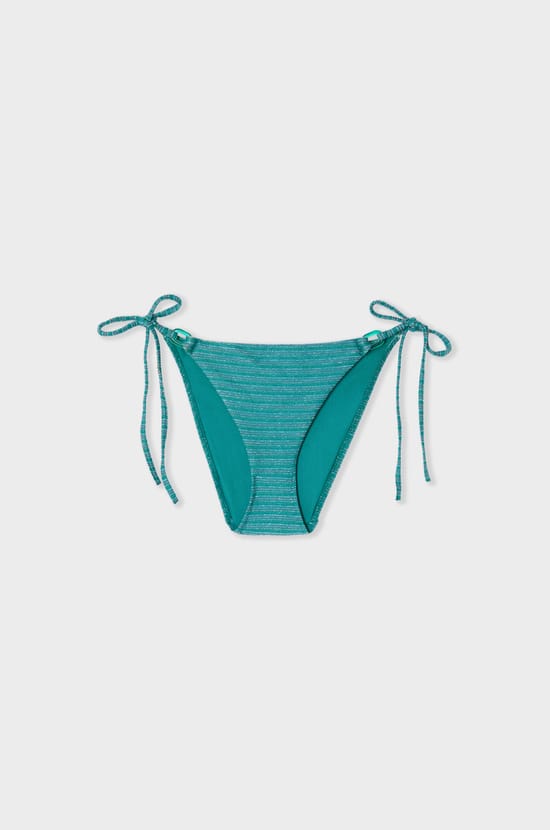 Sequined Tie-Side Bikini Bottom;${refinementColor}