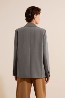 Veste blazer &agrave; rayures;${refinementColor}
