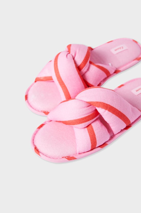 Chaussons tongs à rayures;${refinementColor}