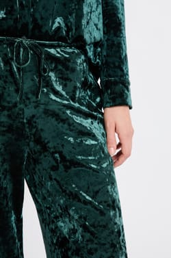 Pantalon de pyjama effet velours;${refinementColor}