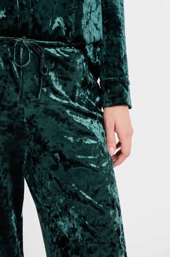 Pantalon de pyjama effet velours;${refinementColor}