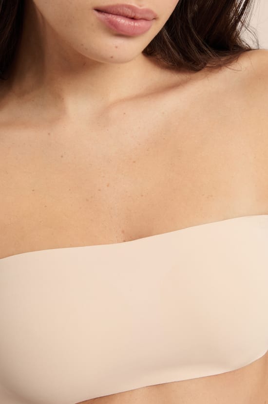 Soutien-gorge bandeau en microfibre;${refinementColor}