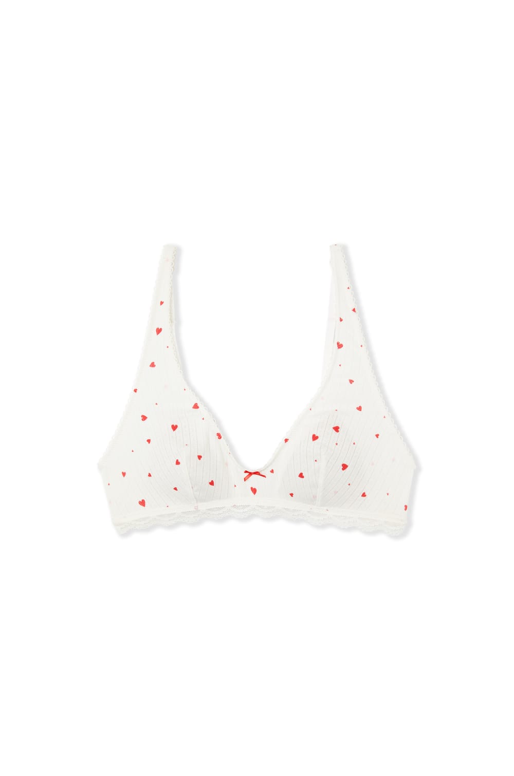 Bralette aus Pointelle mit Herzmotiven;${refinementColor}