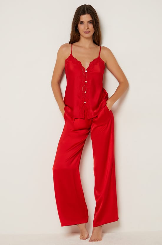 Satin Pyjama Trousers;${refinementColor}