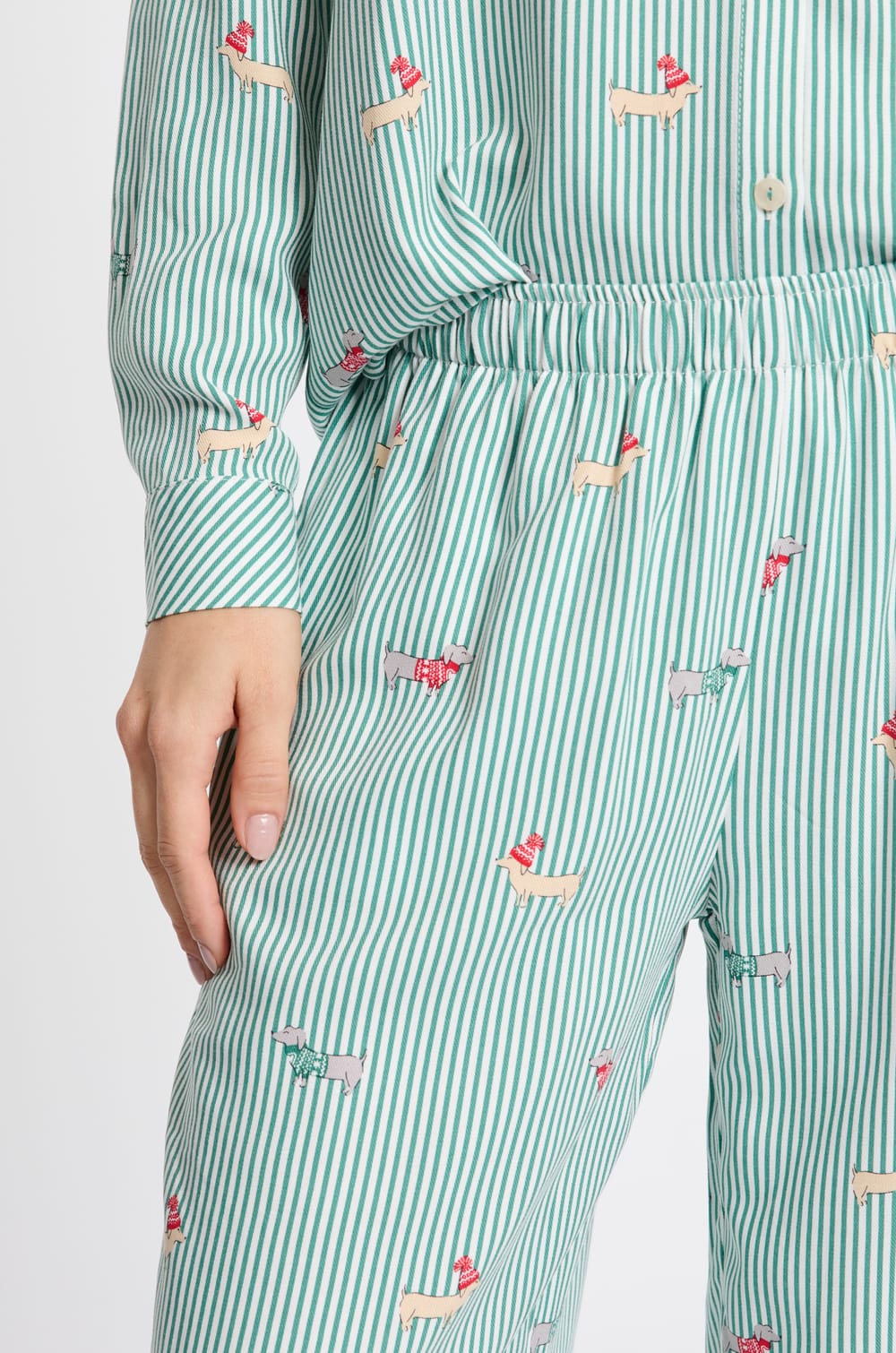 Pantalon de pyjama à motifs;${refinementColor}
