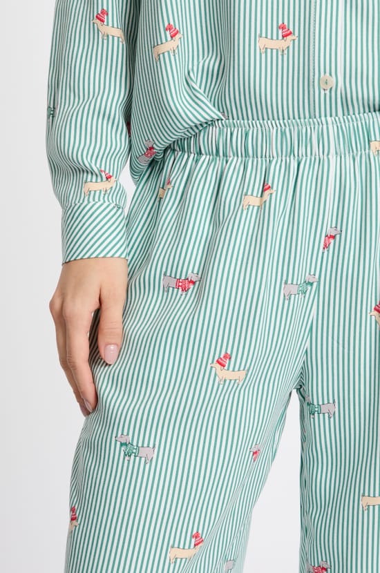 Pantalon de pyjama à motifs;${refinementColor}