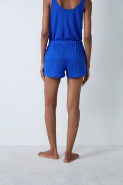 Linen Pyjama Shorts;${refinementColor}