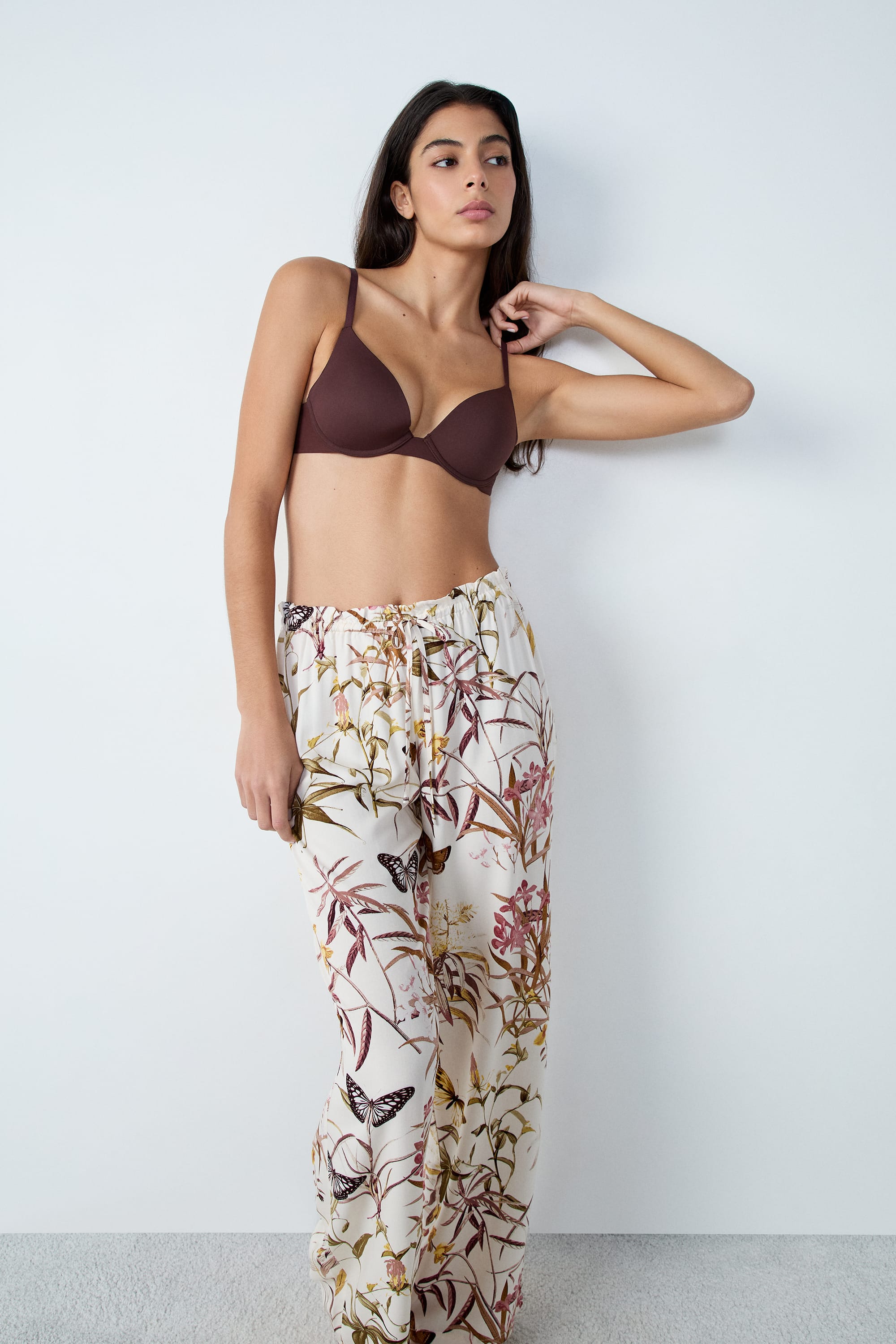 Pantalon de pyjama motifs fleurs