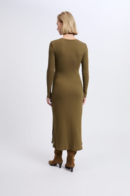 Robe avec détail à nouer en coton;${refinementColor}