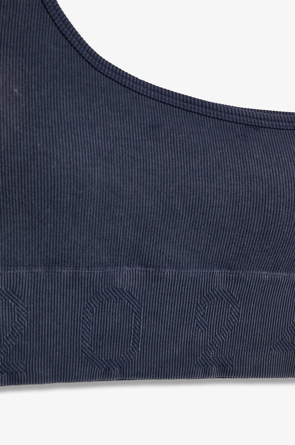 Ribbed Asymmetric Bralette - Light Support;${refinementColor}