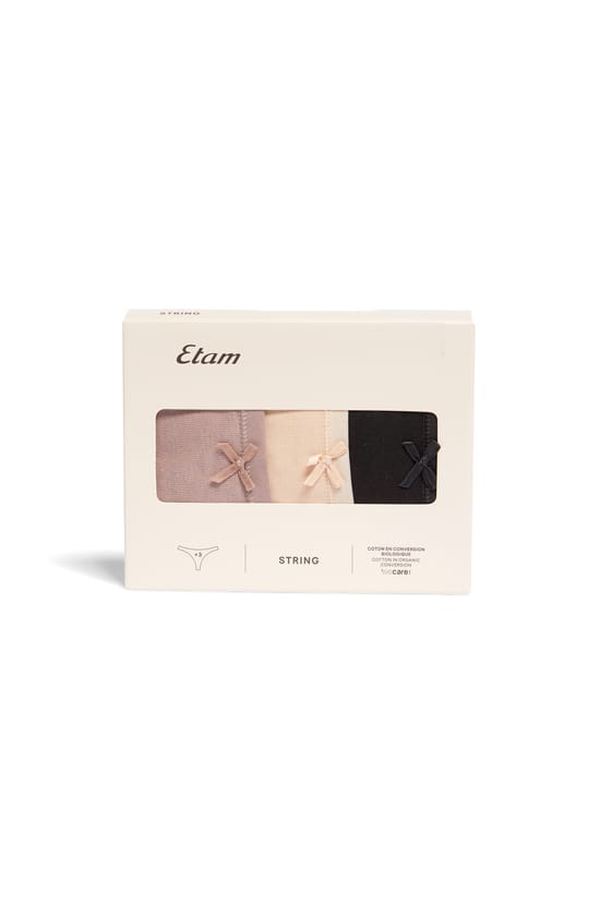 Pack of 3 Cotton Thongs;${refinementColor}