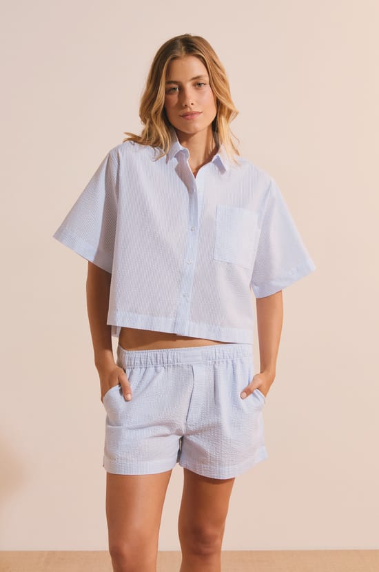Short de pyjama avec coton;${refinementColor}