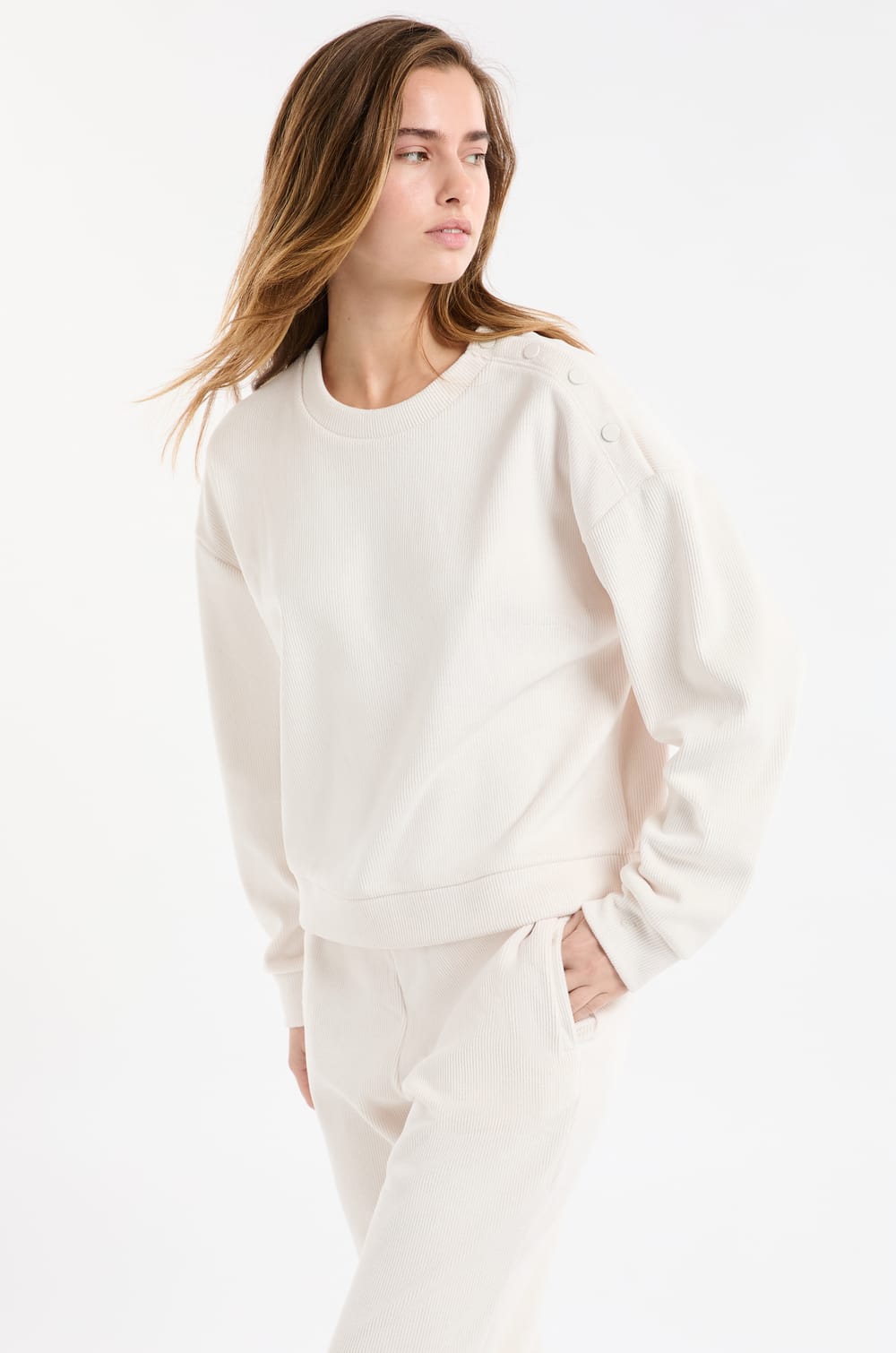 Round Neck Pyjama Sweatshirt;${refinementColor}