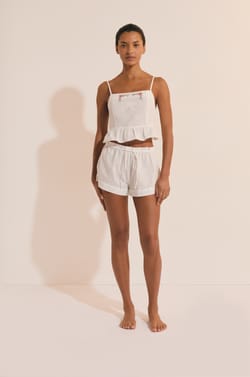 Short de pyjama en coton;${refinementColor}