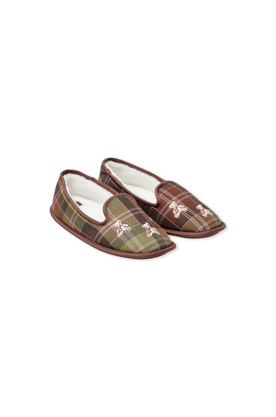 Chaussons mules &agrave; carreaux;${refinementColor}