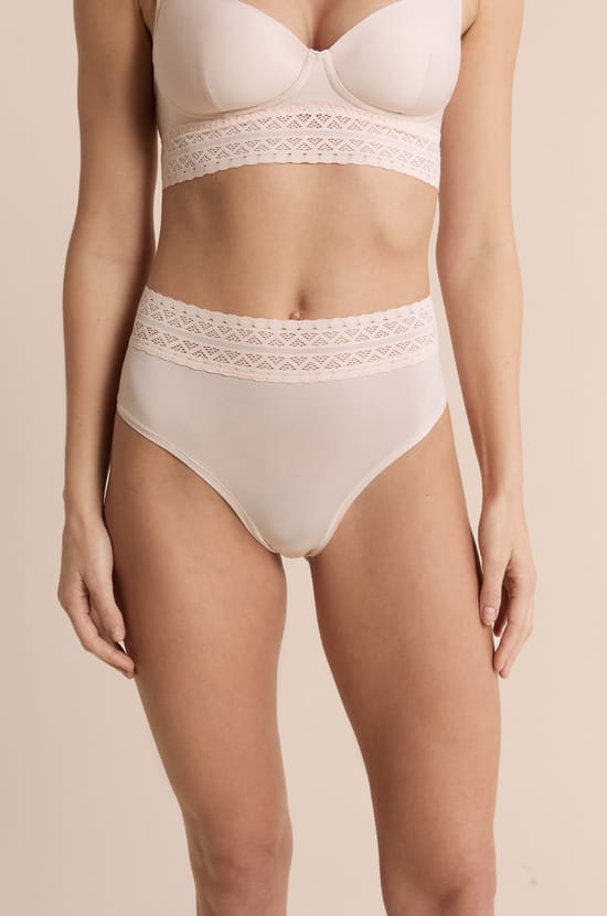 Maternity midi briefs with lace details;${refinementColor}