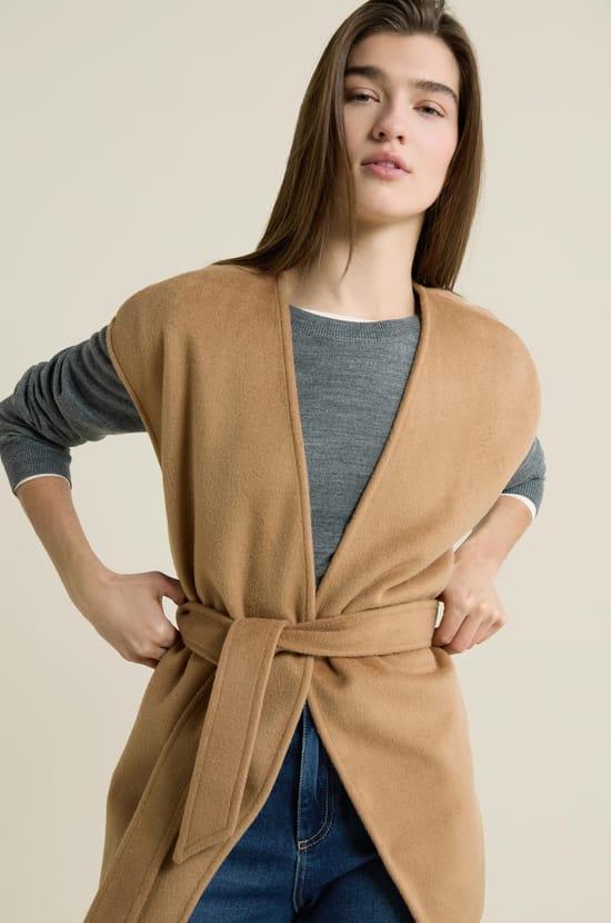 Veste sans manches ceintur&eacute;e;${refinementColor}