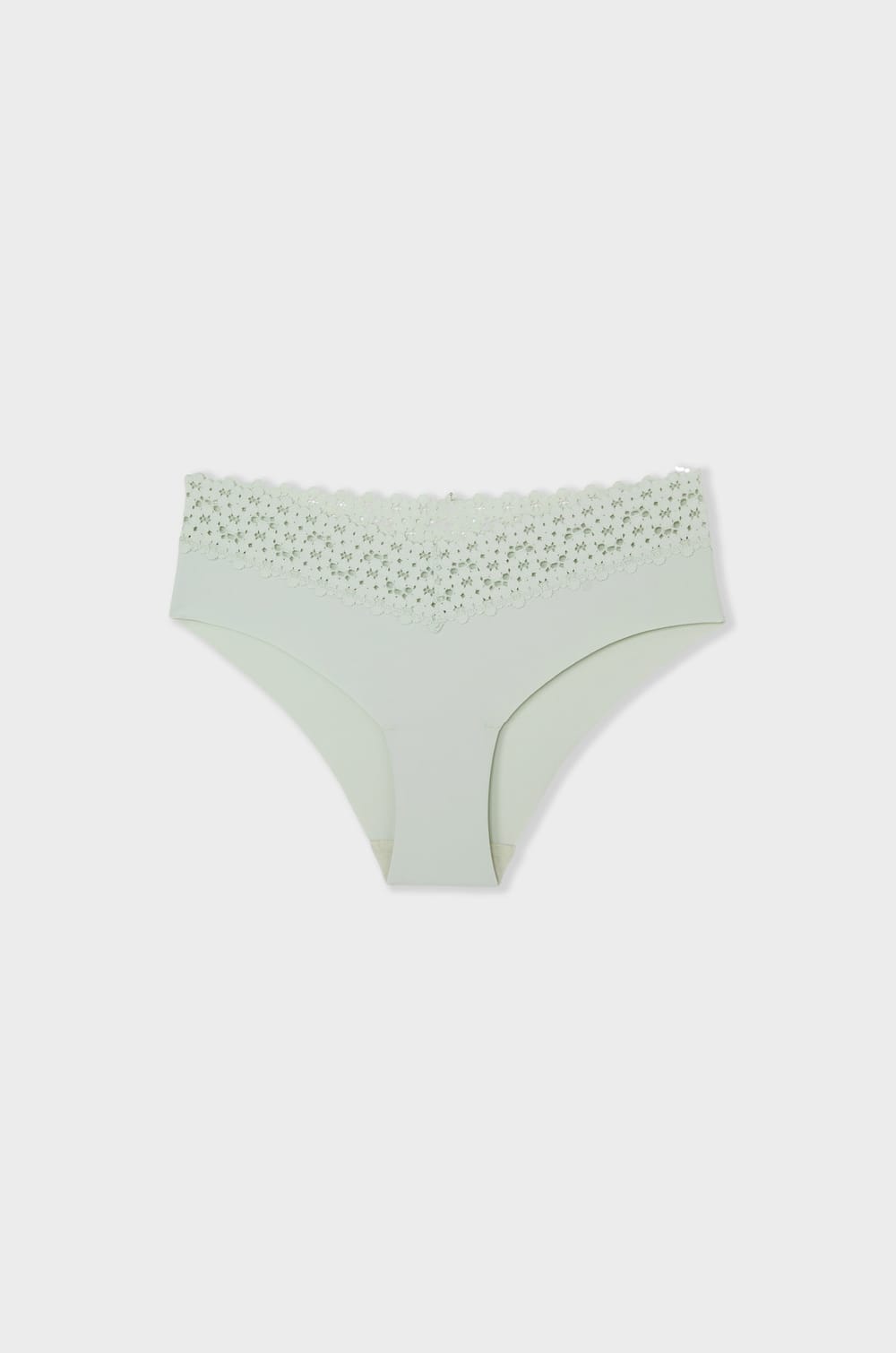 V-Shape Hipster in Microfibre and Lace;${refinementColor}