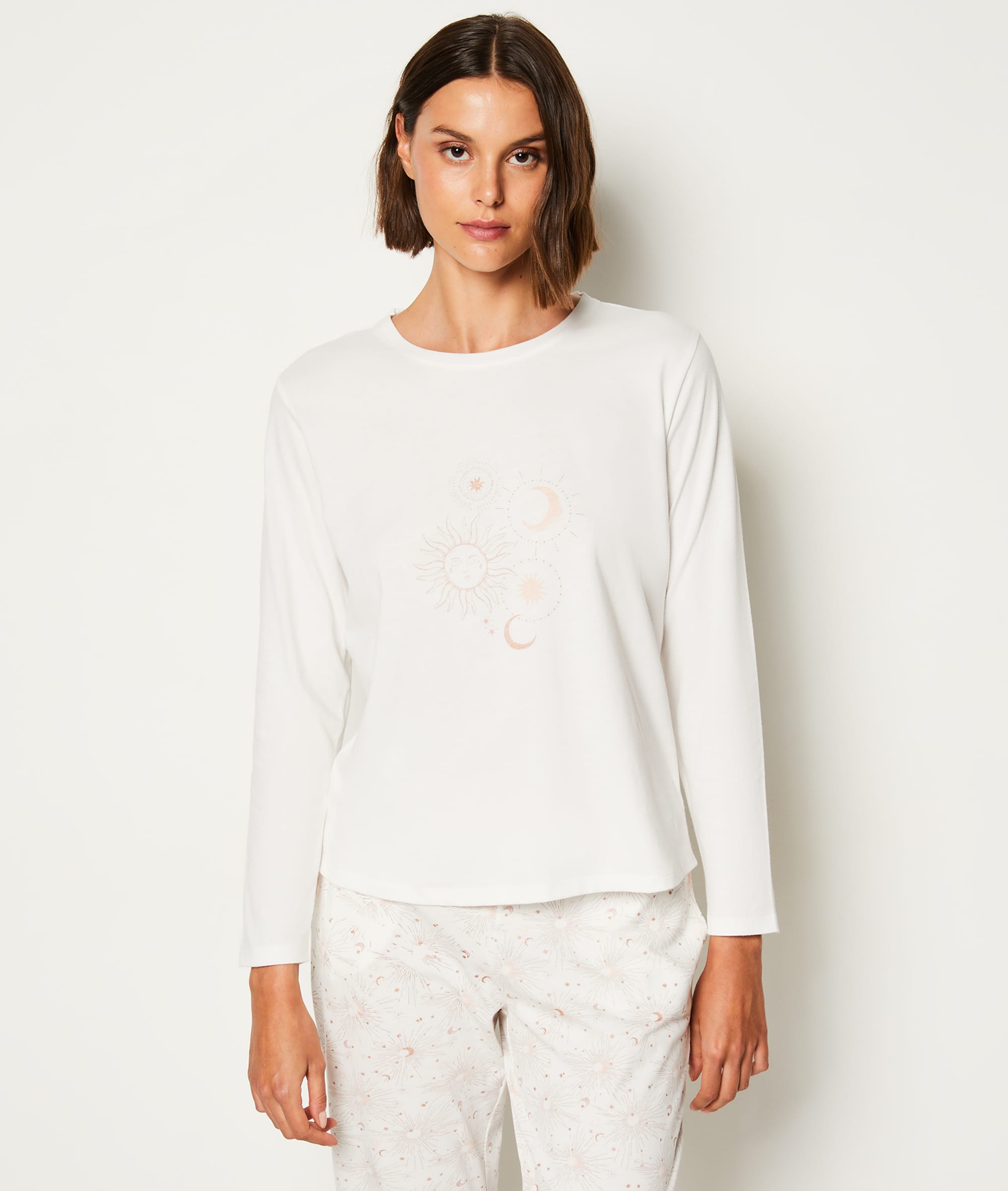 Pyjama Femme Ensemble - Taille M/38/40, Couleur Gris Bleu, Occasion Très Bon état
