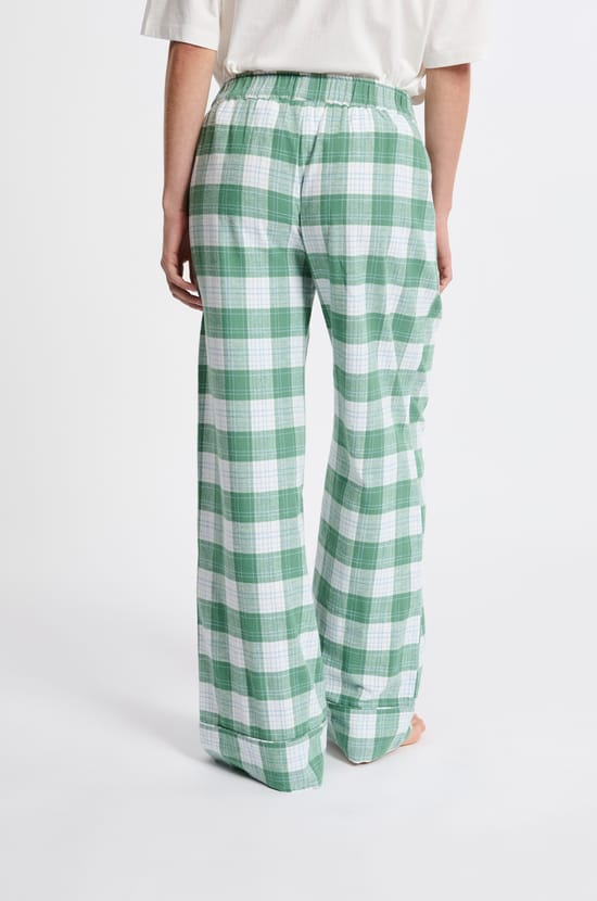 Pantalon de pyjama à carreaux en coton;${refinementColor}