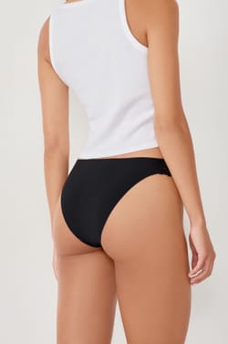 Culotte en microfibre et dentelle;${refinementColor}