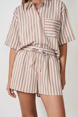 Flowy Striped Shorts;${refinementColor}
