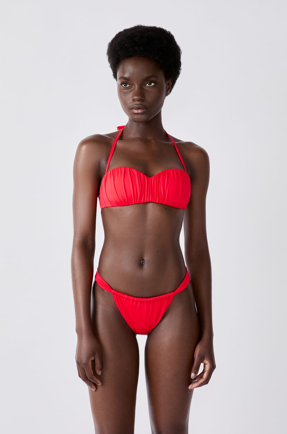 Haut de maillot bandeau bretelles amovibles;${refinementColor}