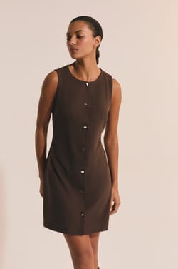 Robe courte sans manches;${refinementColor}