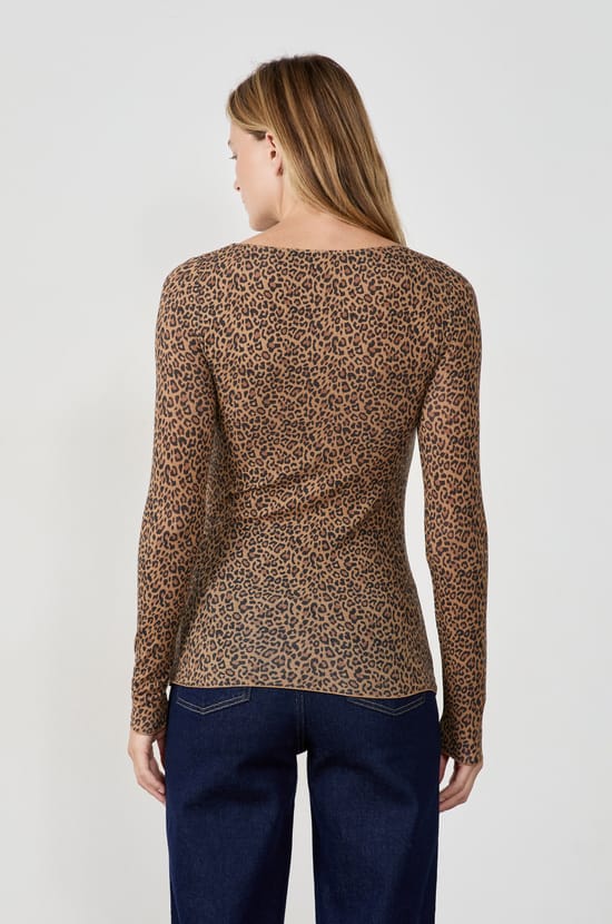 Thermal boat neck t-shirt with cashmere;${refinementColor}