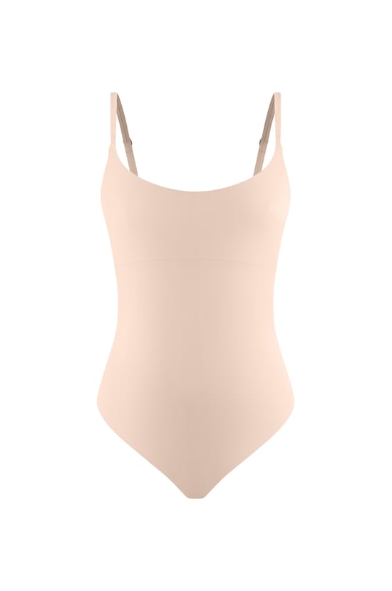Microfibre Bodysuit with Integrated Bralette;${refinementColor}