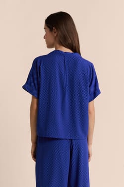 Koszula piżamowa z kr&oacute;tkimi rękawami w groszki;${refinementColor}