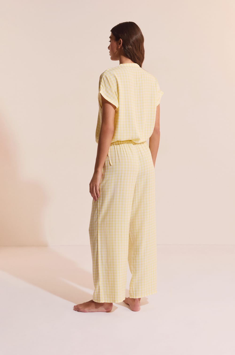 Chemise &agrave; manches courtes vichy avec motif cerise;${refinementColor}