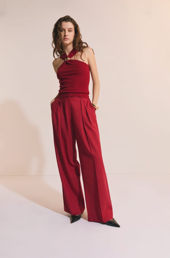 Pantal&oacute;n ancho de lino;${refinementColor}