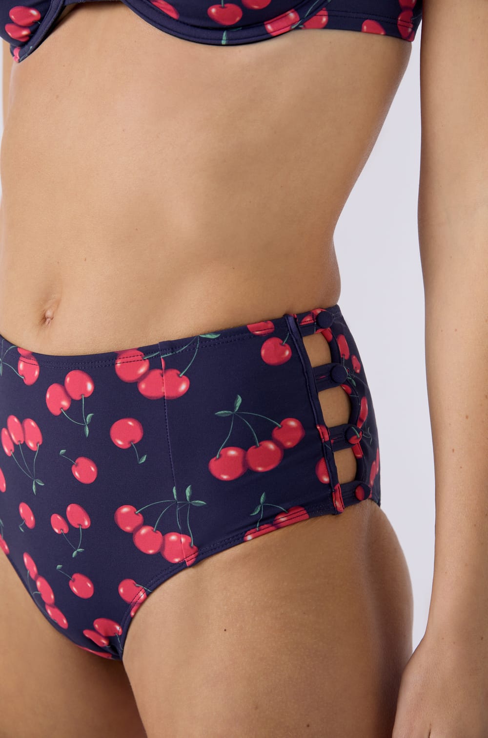 Marcia Wear x Etam High-Waisted Bikini Bottom;${refinementColor}