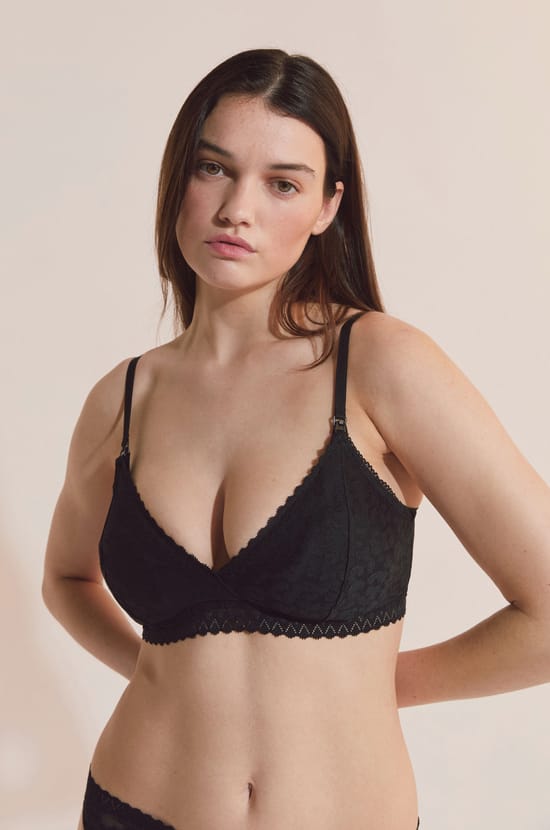 Bra N.8 - The Cotton Triangle with Nursing Clips and Anti-Leak Pads;${refinementColor}
