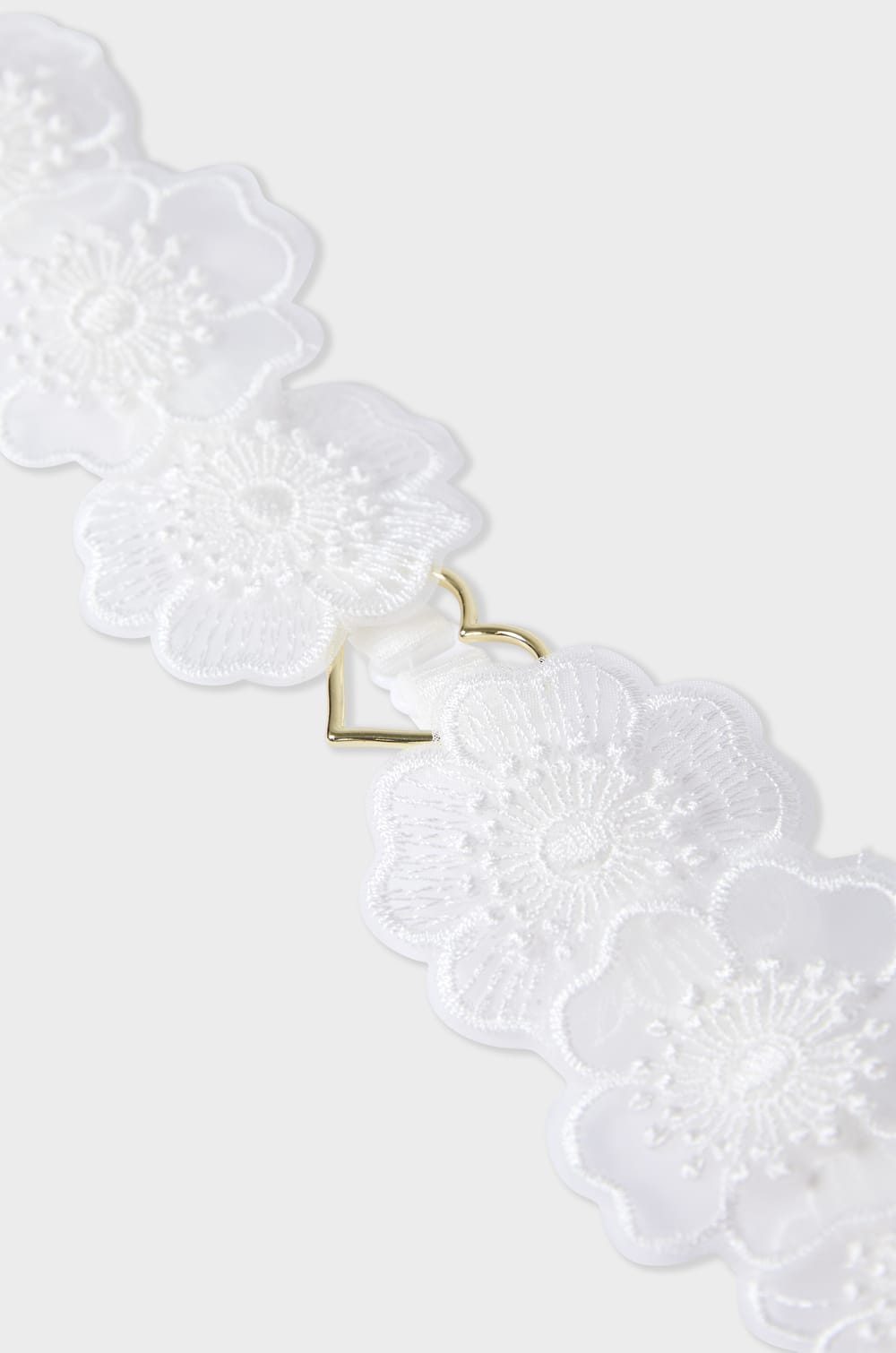 Koronkowa podwiązka z biżuteryjnym serduszkiem;${refinementColor}