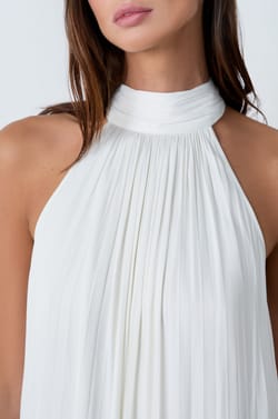 Short Halterneck Dress;${refinementColor}