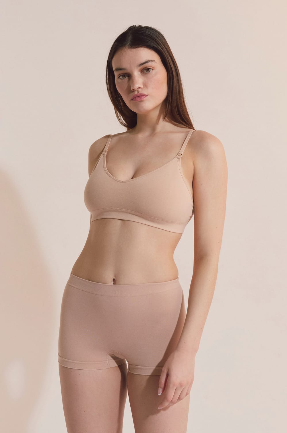 Mutterschafts-Bralette aus Bio-Baumwolle mit Still-Clips;${refinementColor}