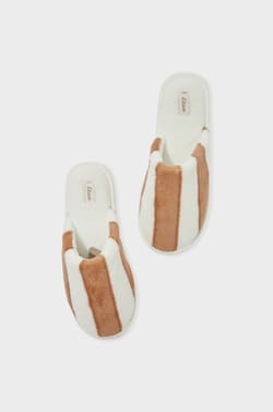 Chaussons mules à rayures;${refinementColor}